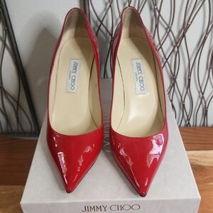 Jimmy Choo Patent Red Heels